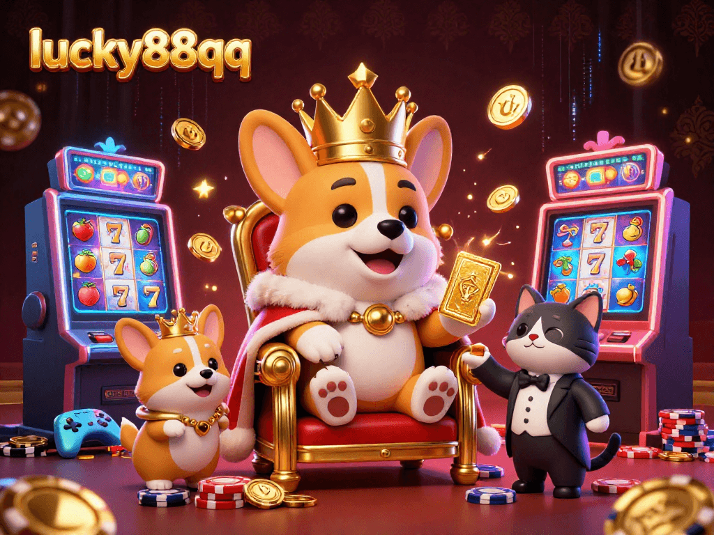 Engage in exhilarating gameplay at lucky88qq with vibrant slot machines and royal characters.