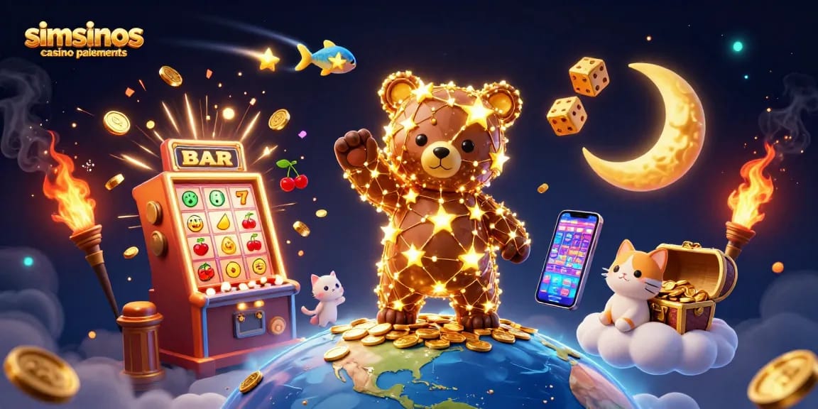 Engagez-vous avec les paiements Simsinos casino dans un décor de jackpot scintillant.