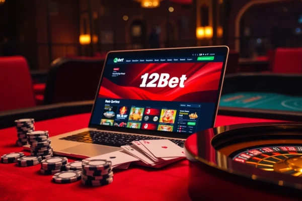 Experience the thrill of online gambling with link 12bet showcased in a vibrant casino setting.
