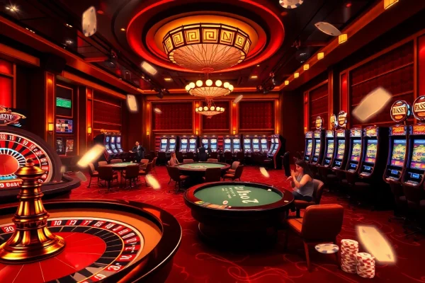 Experience the excitement of SAO BET with vibrant casino tables and thrilling games.