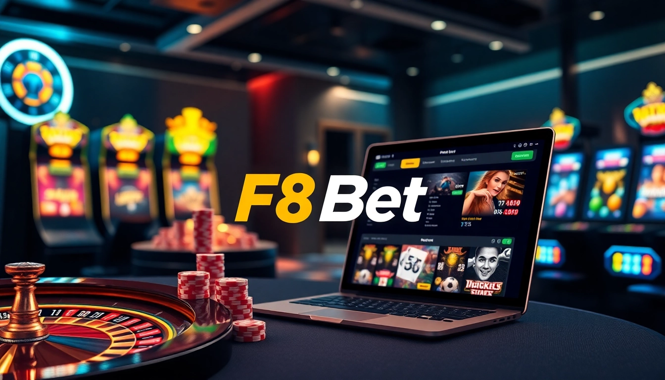 Experience thrilling online gambling at F8Bet with bright casino elements and engaging gaming interfaces.
