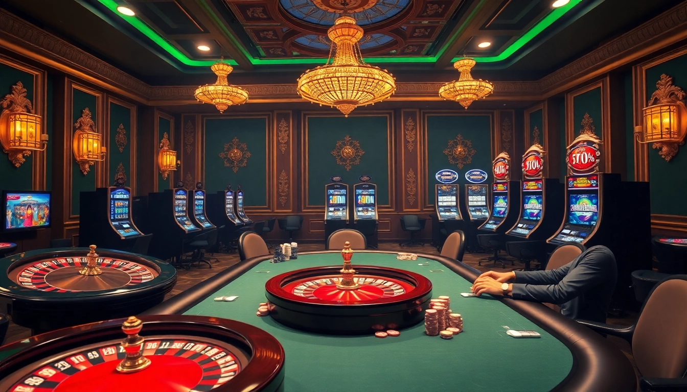 Experience the excitement of f8bet.partners with a high-stakes casino scene featuring poker and roulette.