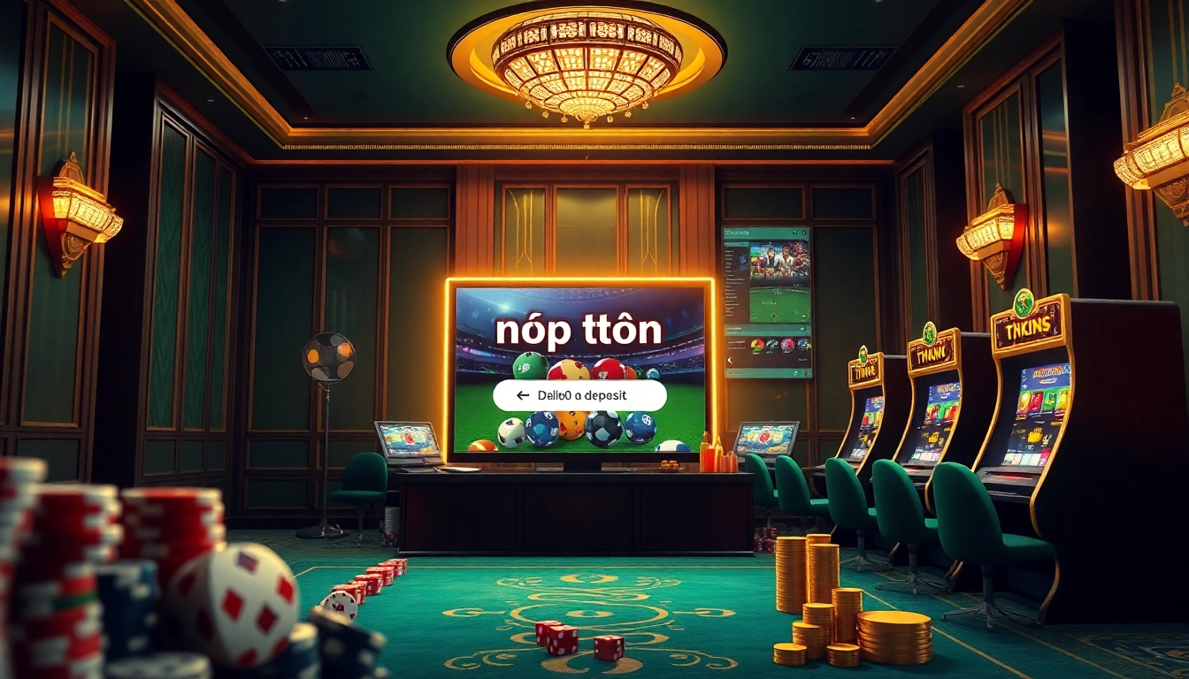 Sky88 nạp tiền interface showcasing vibrant online betting excitement with casino elements.