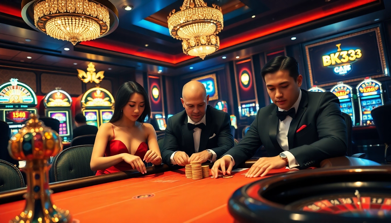 Experience the thrill at Bk33 club with intense poker gameplay and luxurious casino ambiance.