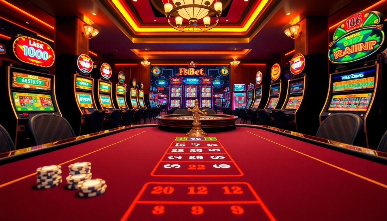 Experience thrilling gameplay at F8bet with immersive casino tables and vibrant slot machines.