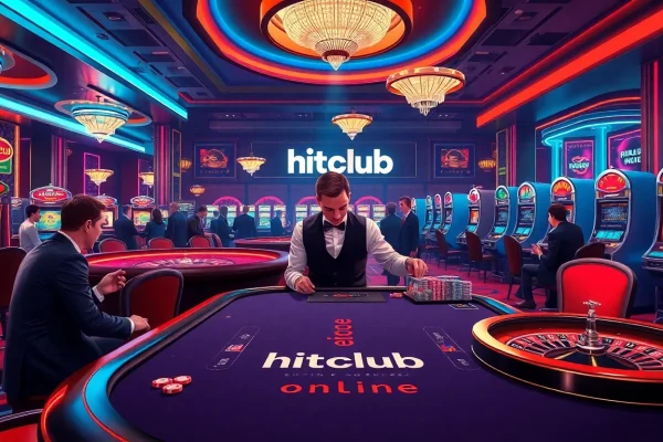 Engage with action at Hitclub online, featuring an exciting live dealer casino scene.