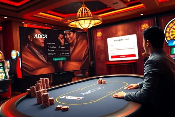Register for Đăng Ký ABC8 and engage in thrilling online gambling action.