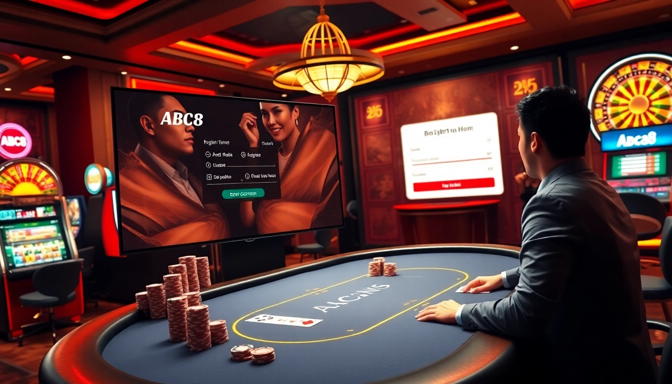 Register for Đăng Ký ABC8 and engage in thrilling online gambling action.