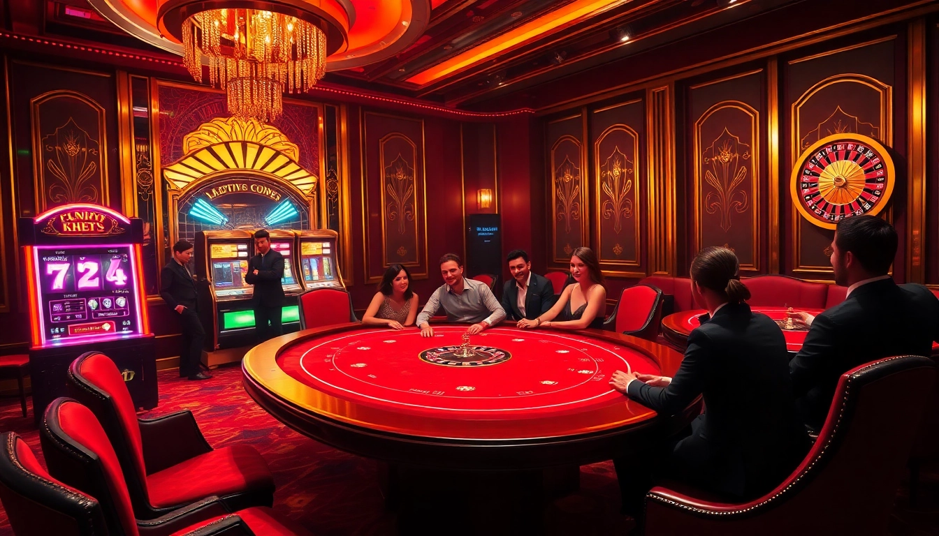 Experience luxury in casino crypto with high-stakes poker and vibrant slot machines.
