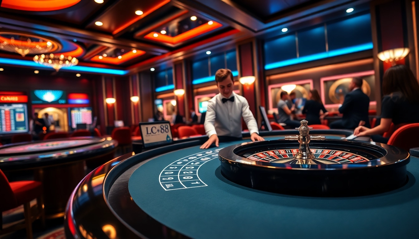 Engage in live dealer excitement at Casino LC88 with thrilling blackjack and roulette.