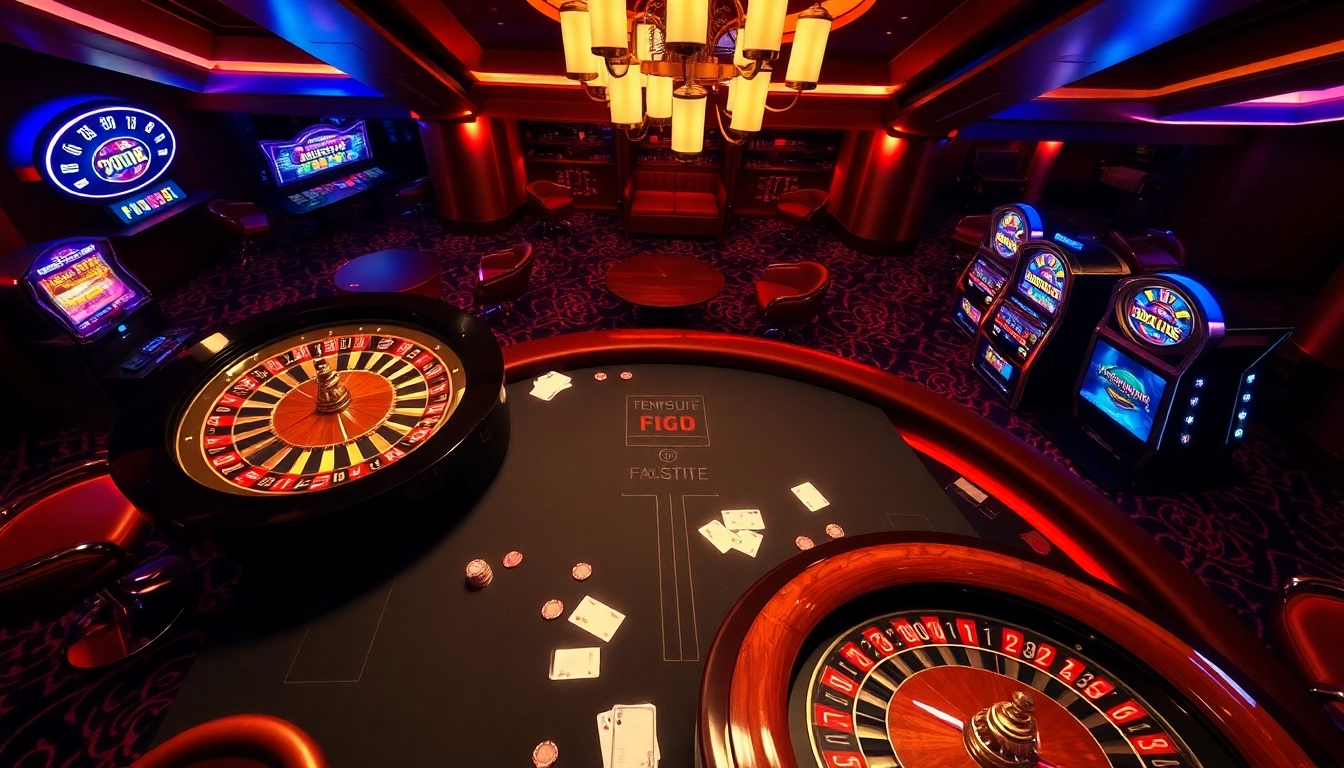 Exciting gameplay at https://f8bet.ventures/ featuring poker chips and roulette wheel.