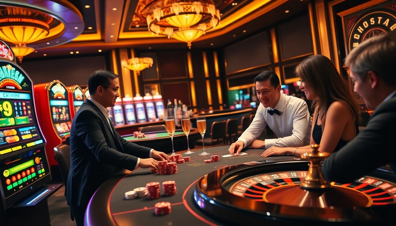 Experience thrilling gameplay at LC88M.COM with vibrant casino tables and exciting slot machines.