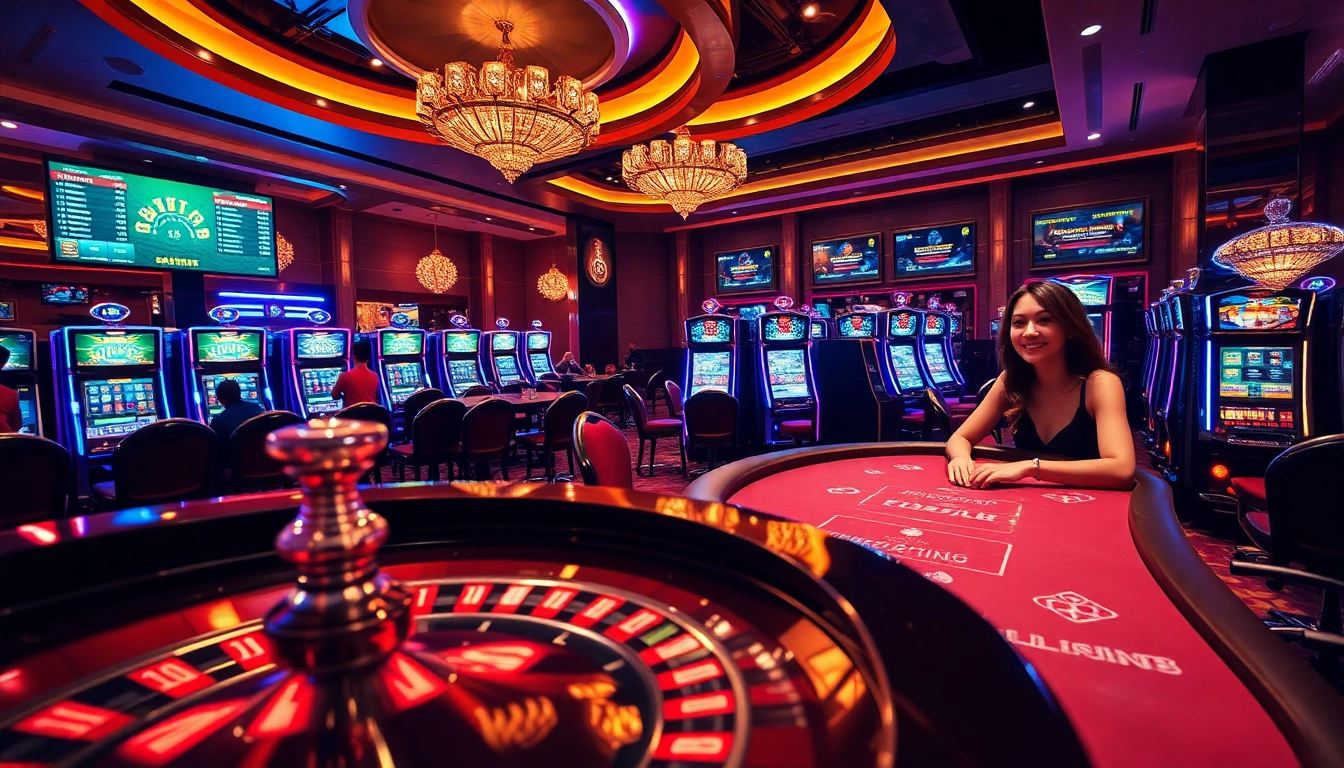 Experience thrilling gameplay at UU88 with dynamic betting tables and vibrant casino lights.