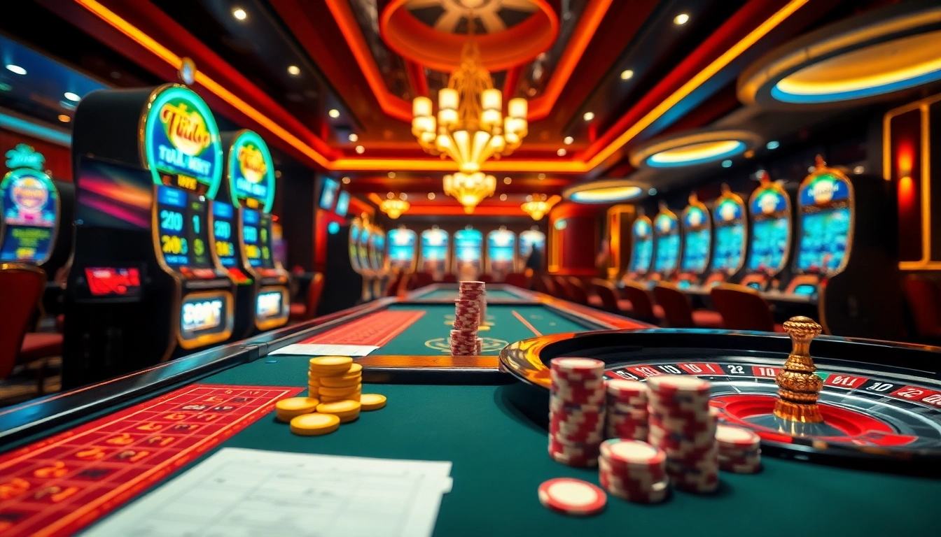 Gamblers engaging in exciting gameplay, exploring tỷ lệ kèo in a vibrant casino environment.