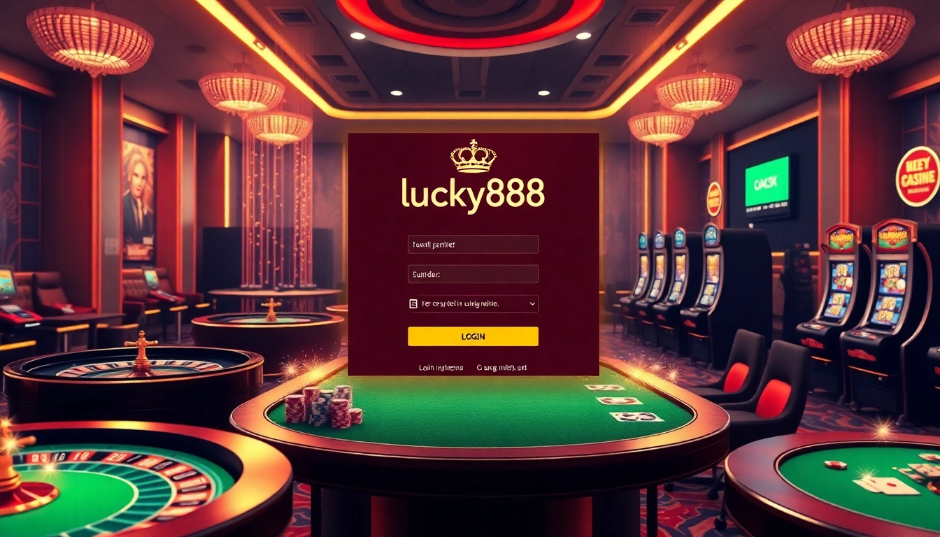 Engage with the lucky88 đăng nhập interface featuring vibrant casino elements enhancing online gambling experiences.