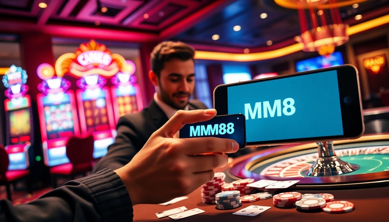 Gamble with excitement at MM88's online casino featuring vibrant tables and thrilling games.