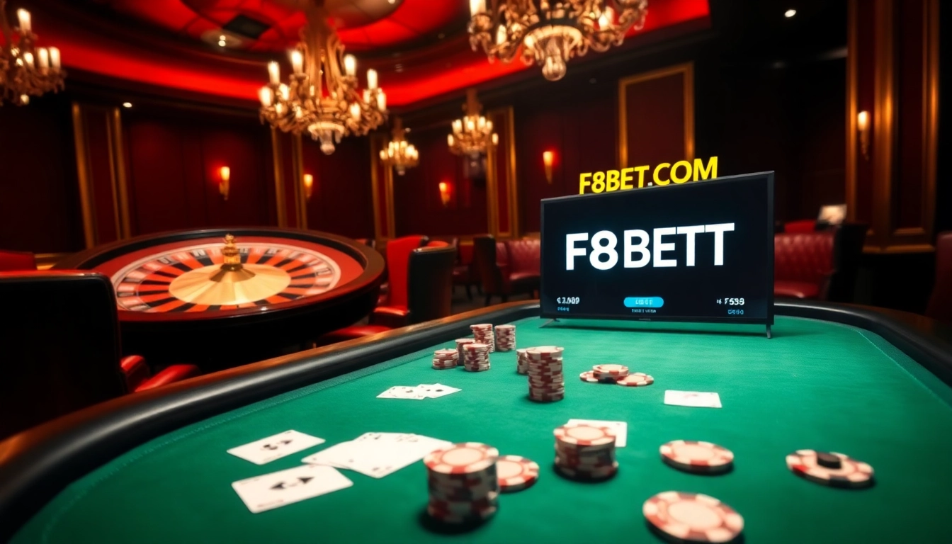 Experience the thrill of gambling at F8BET COM with luxurious casino settings and high-stakes games.