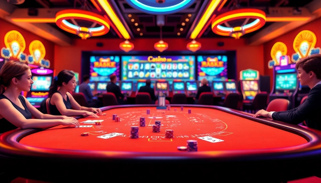Découvrez le monde du casino en ligne avec des jeux captivants et un décor lumineux. related image