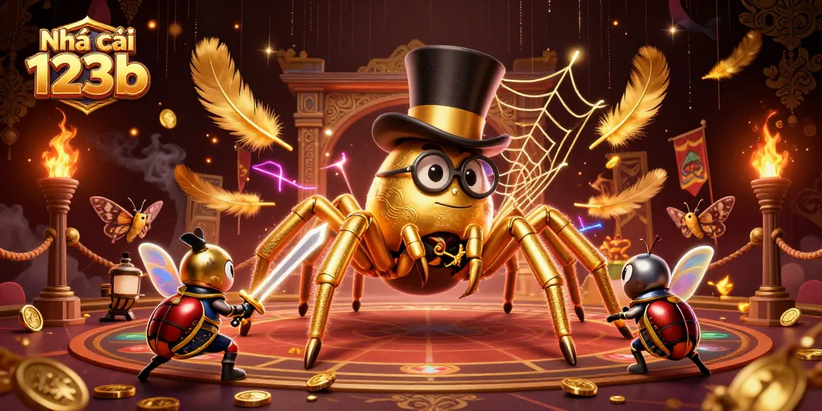 Experience the thrill at Nhà cái 123b with an exciting 3D casino showdown featuring dynamic characters and vibrant elements.