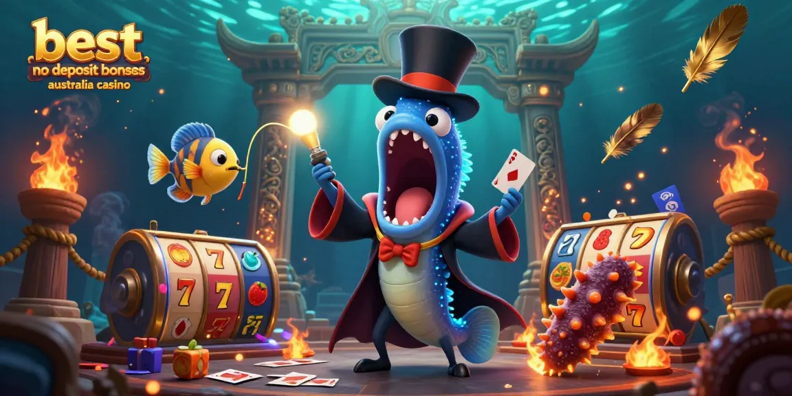 Experience best no deposit bonuses australia casino with vibrant characters in an engaging deep-sea themed magic show.