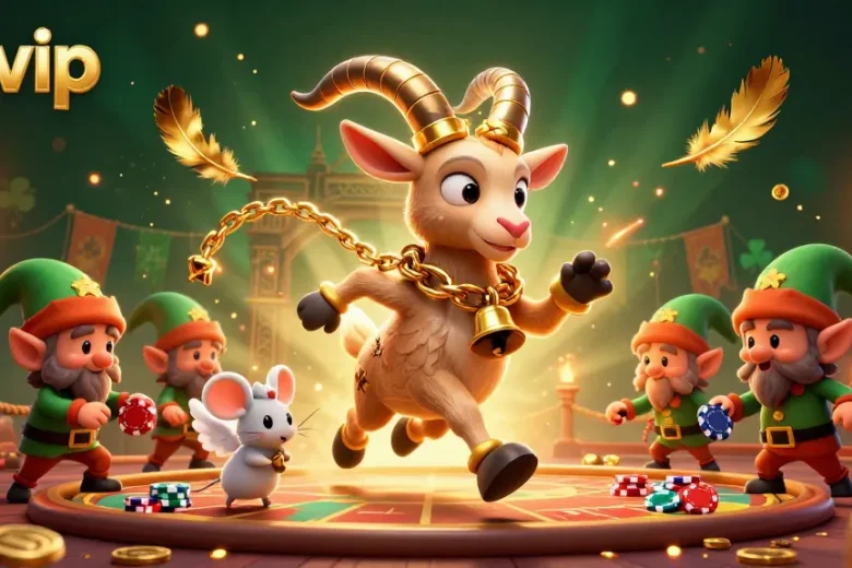 Experience thrilling gaming at o8vip with a lively casino scene featuring animated characters and vibrant action.