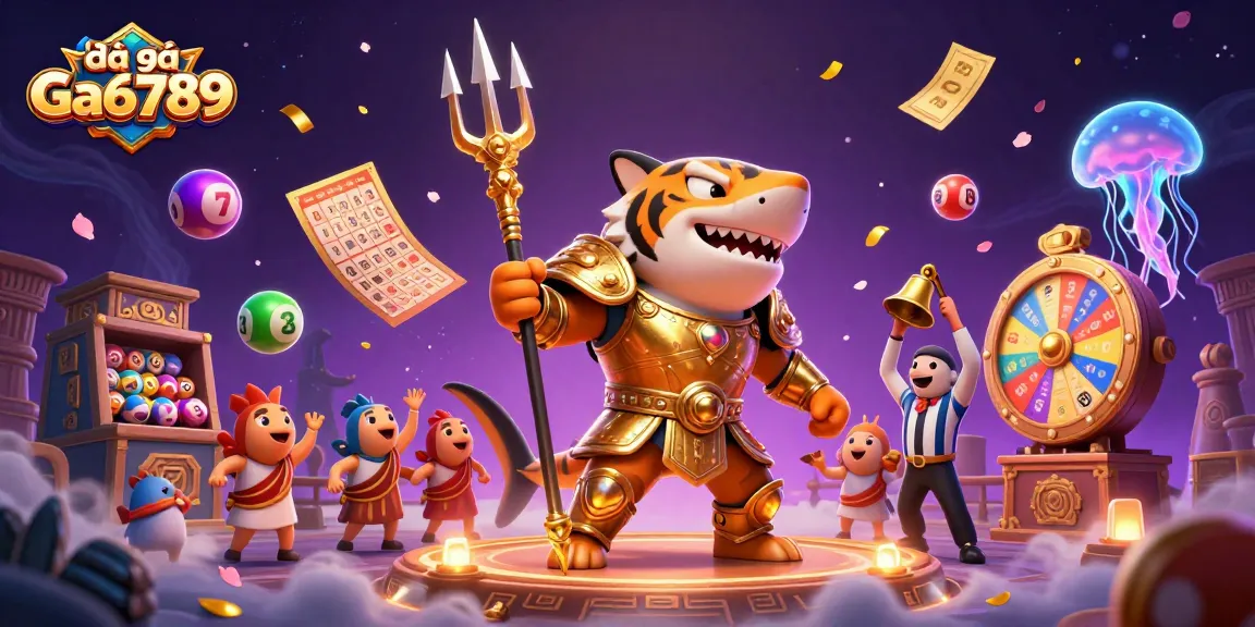 Experience the thrill of đá gà Ga6789 in this dynamic underwater gambling scene filled with action.