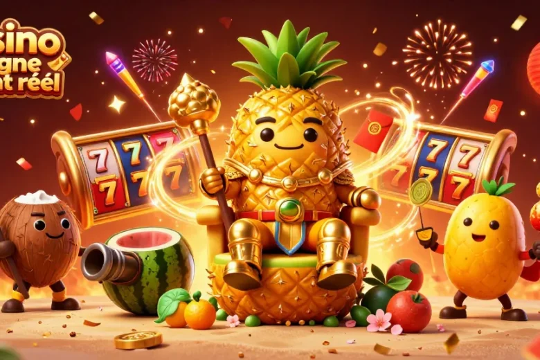 Jouer au casino en ligne argent réel avec des jeux de machines à sous et des personnages colorés.